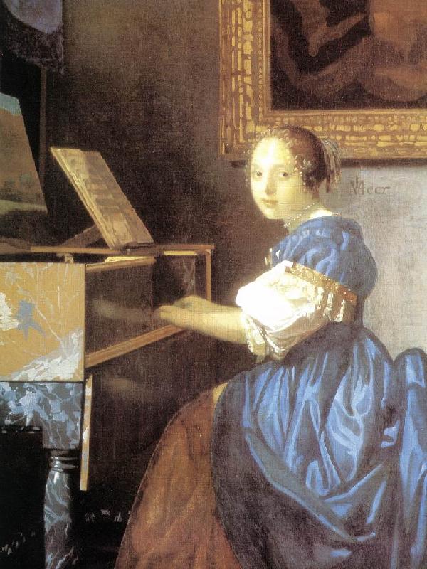 Lady Seated at a Virginal (detail) aer, VERMEER VAN DELFT, Jan